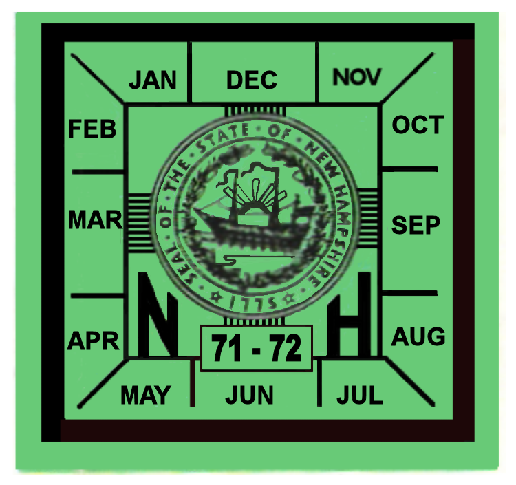 1971-72 New Hampshire Inspection Sticker
